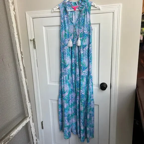 chinese dress ladies Lilly Pulitzer Kids Girls Mini Malone Maxi Dress main image 0